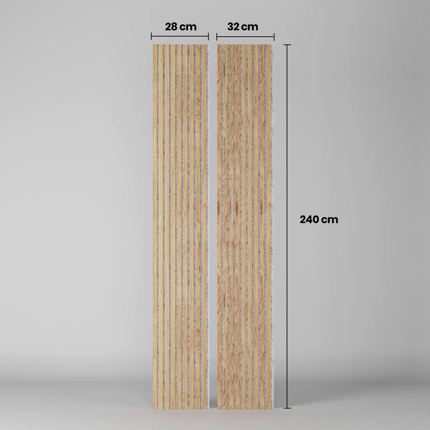 Luxury White Oak Acoustic Slat Natural Wood Wall Panels