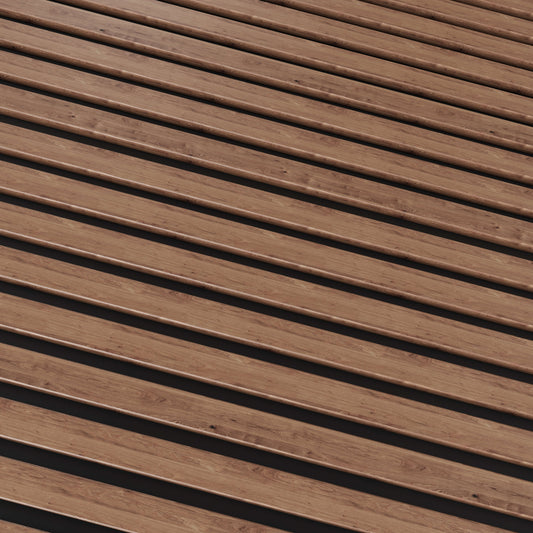 Walnut Acoustic Slat Wood Wall Panels - Luxury Dark Oiled Oak Wood Wall Paneling