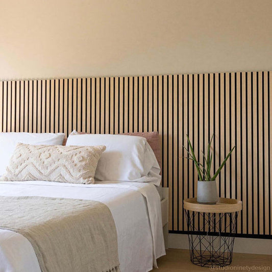 Luxury White Oiled Oak Acoustic Slat Natural Wood Wall Panels